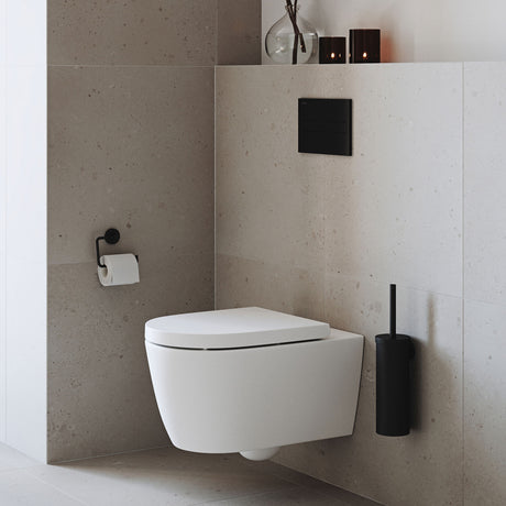 Smedbo Home Wall Mounted Toilet Brush Holder in Black lifestyle