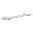 RS347 Smedbo House Brushed Chrome Bathroom Glass Shelf