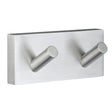 RS356 Smedbo House Brushed Chrome Double Towel Hook