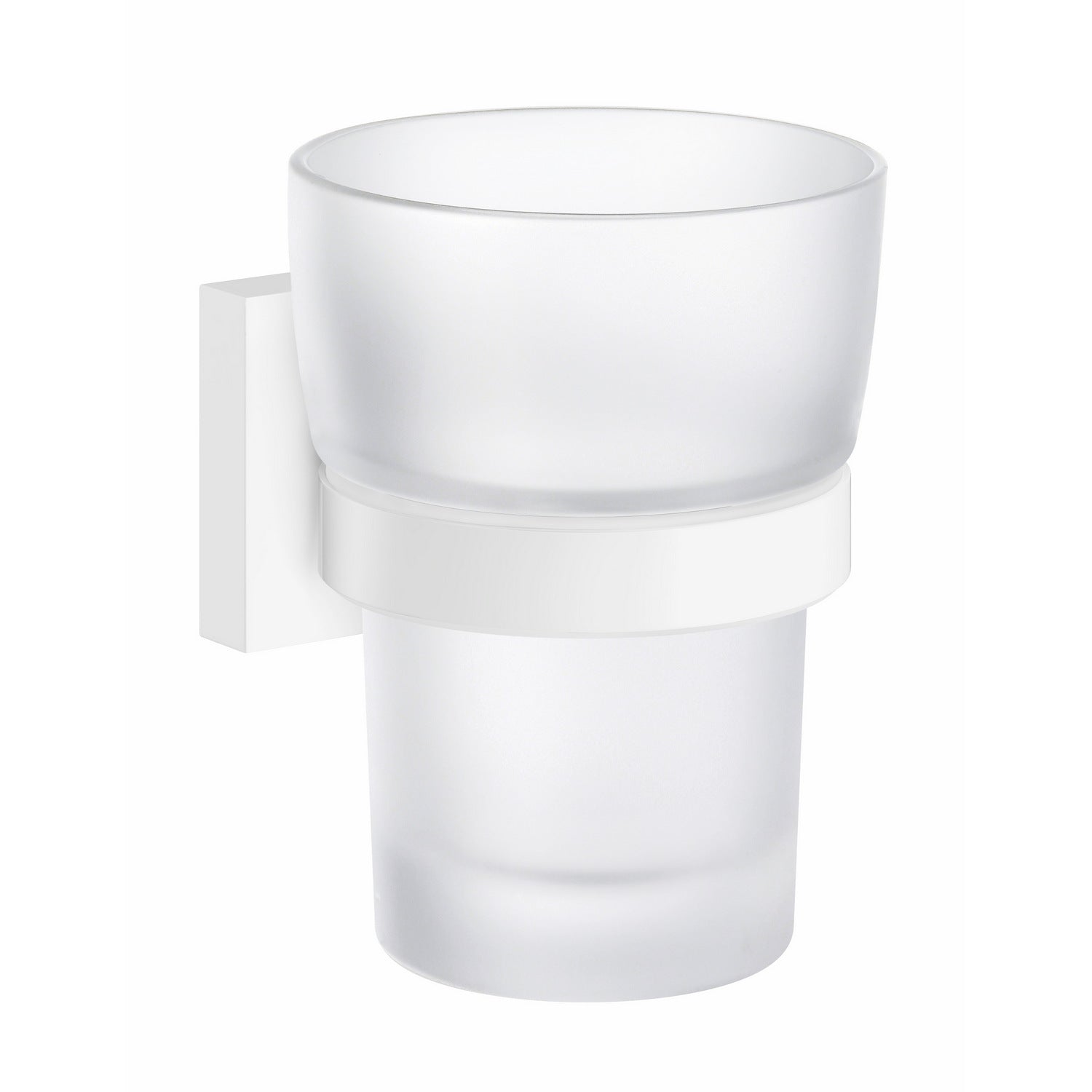 RX343 Smedbo House Glass Tumbler and White Holder
