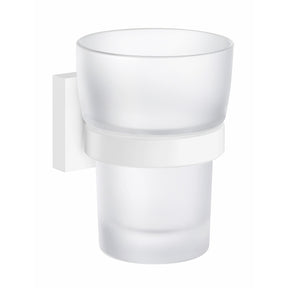 RX343 Smedbo House Glass Tumbler and White Holder