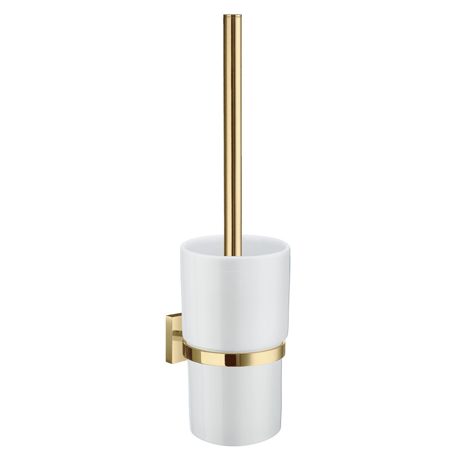 Smedbo House Polished Brass Wall Mounted Toilet Brush and Holder |  Accessory