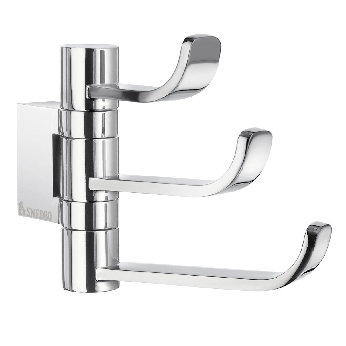 OK327 Smedbo Ice Chrome Swing Arm Triple Hook