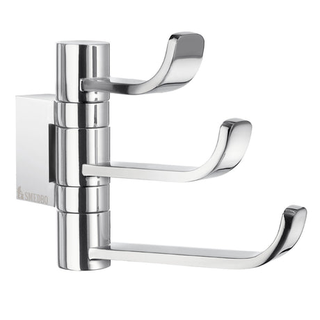 OK327 Smedbo Ice Chrome Swing Arm Triple Hook