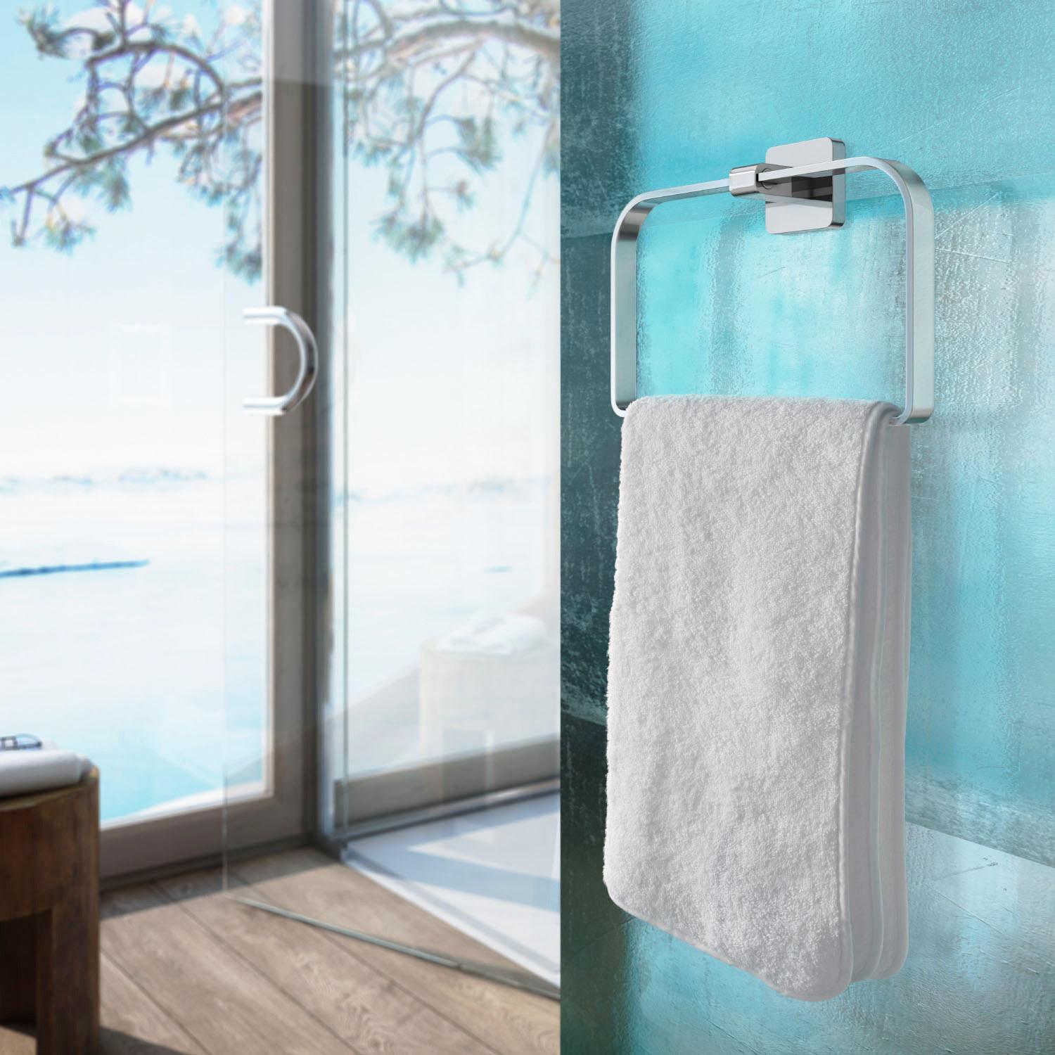 OK344 Smedbo Ice Chrome Towel Ring Lifestyle