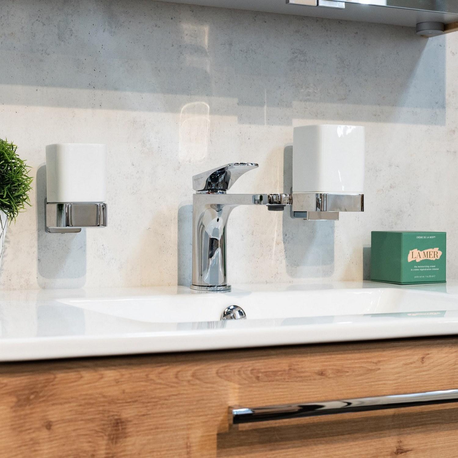 OK461P Smedbo Ice Chrome Wall Mounted Soap Dispenser Bathroom Setting