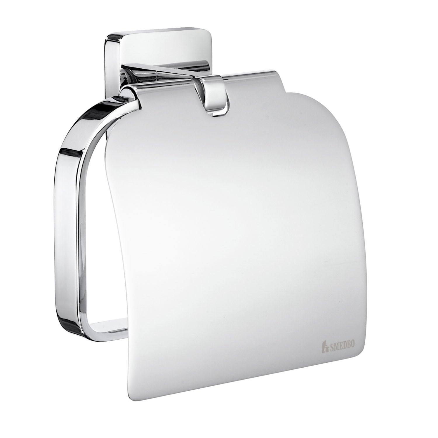 OK3414 Smedbo Ice Toilet Roll Holder with Cover in Chrome