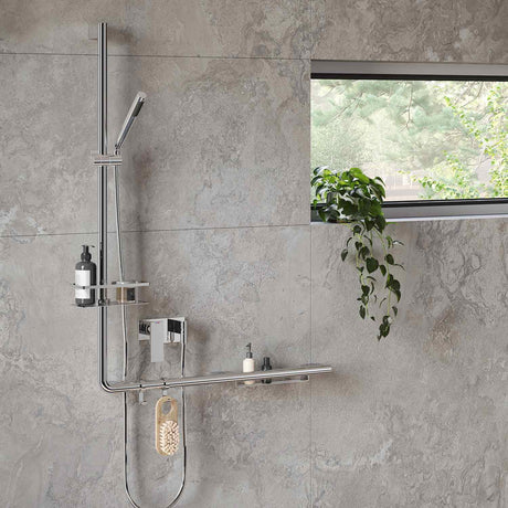 FK856 Smedbo Living Concept Shower Riser Rail Basket Lifestyle