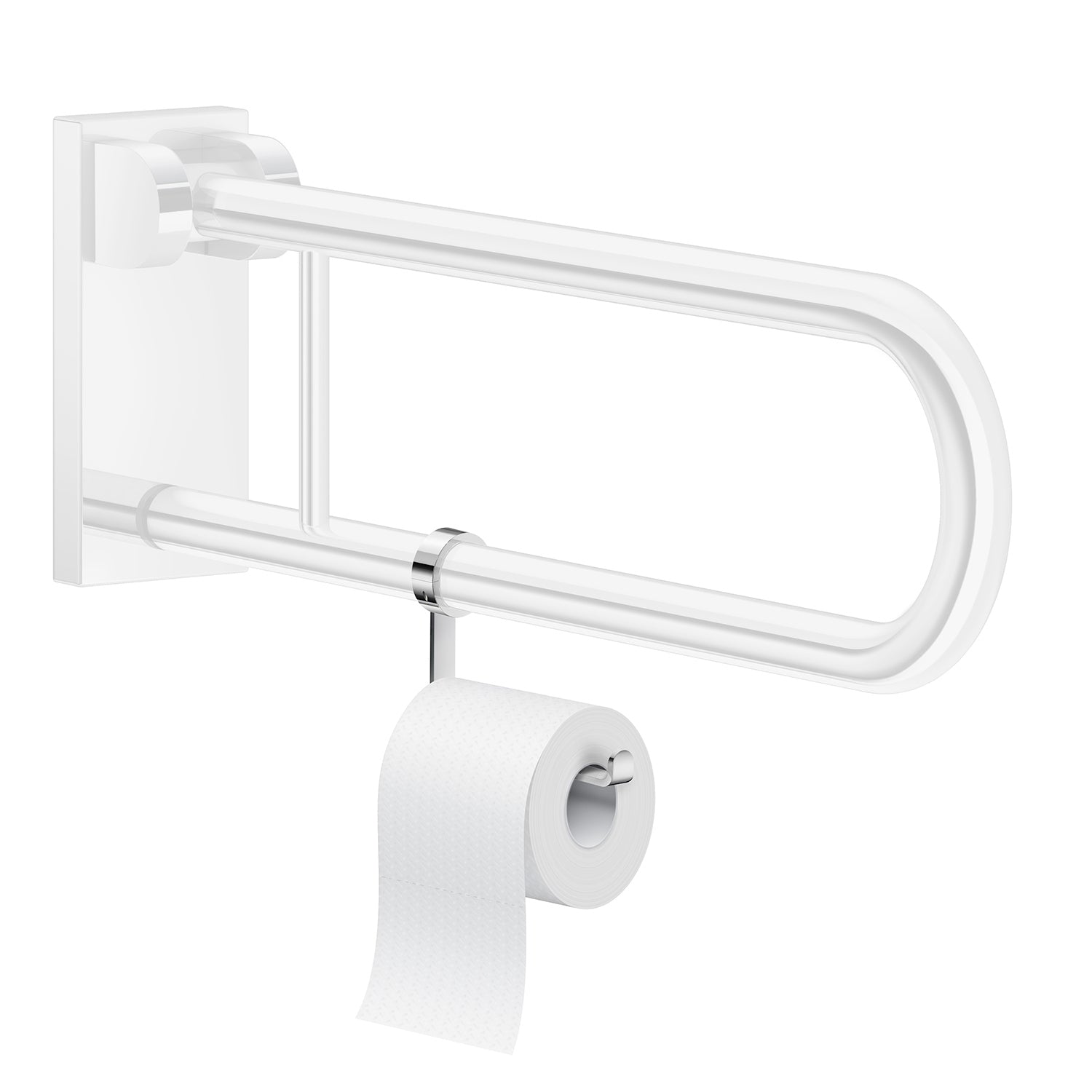 FK855 Smedbo Living Concept Toilet Roll Holder for Grab Bar Cut Out