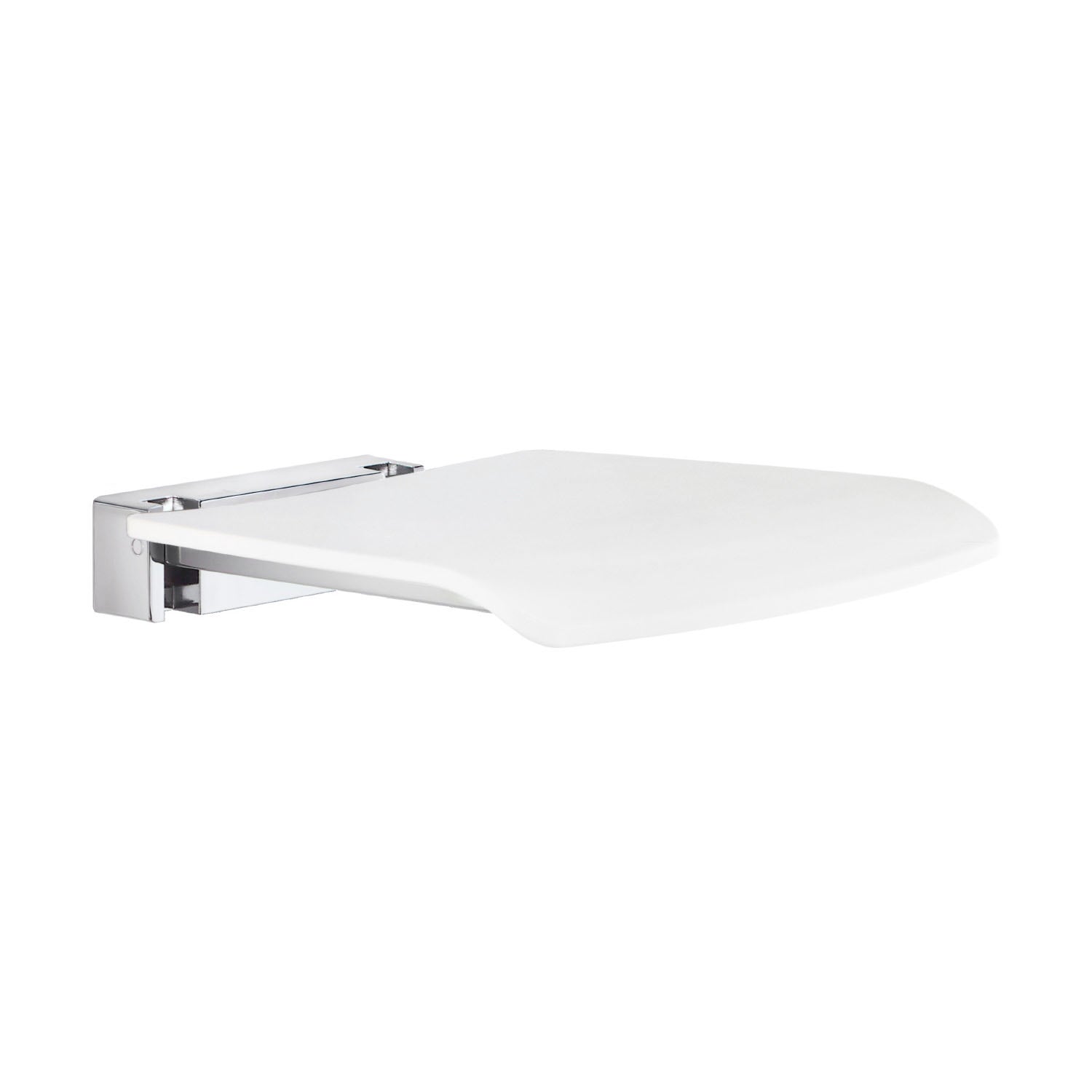 Smedbo Living Folding Wall Mounted White Shower Seat | Bathroom Chair
