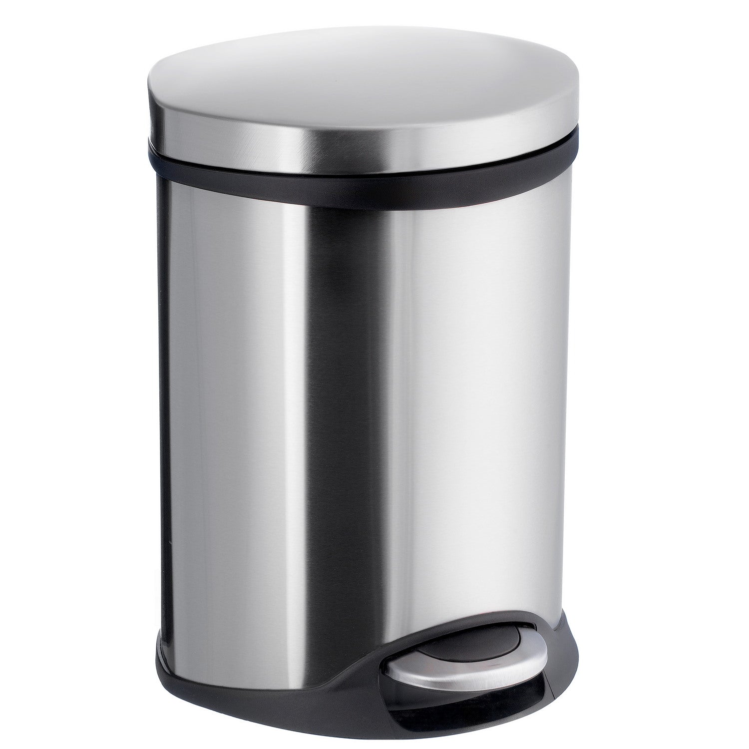 FK663 Smedbo Outline 6 Litre Brushed Soft Close Pedal Bin