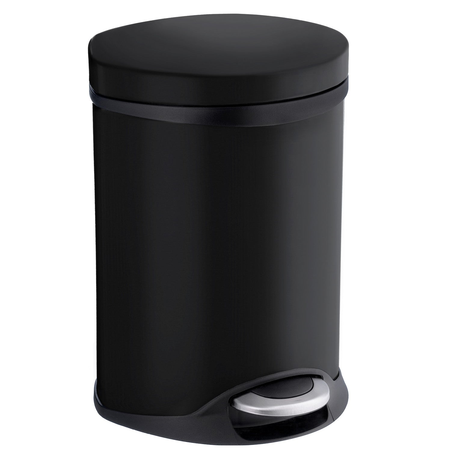 FK665 Smedbo Outline 6 Litre Matt Black Soft Close Pedal Bin