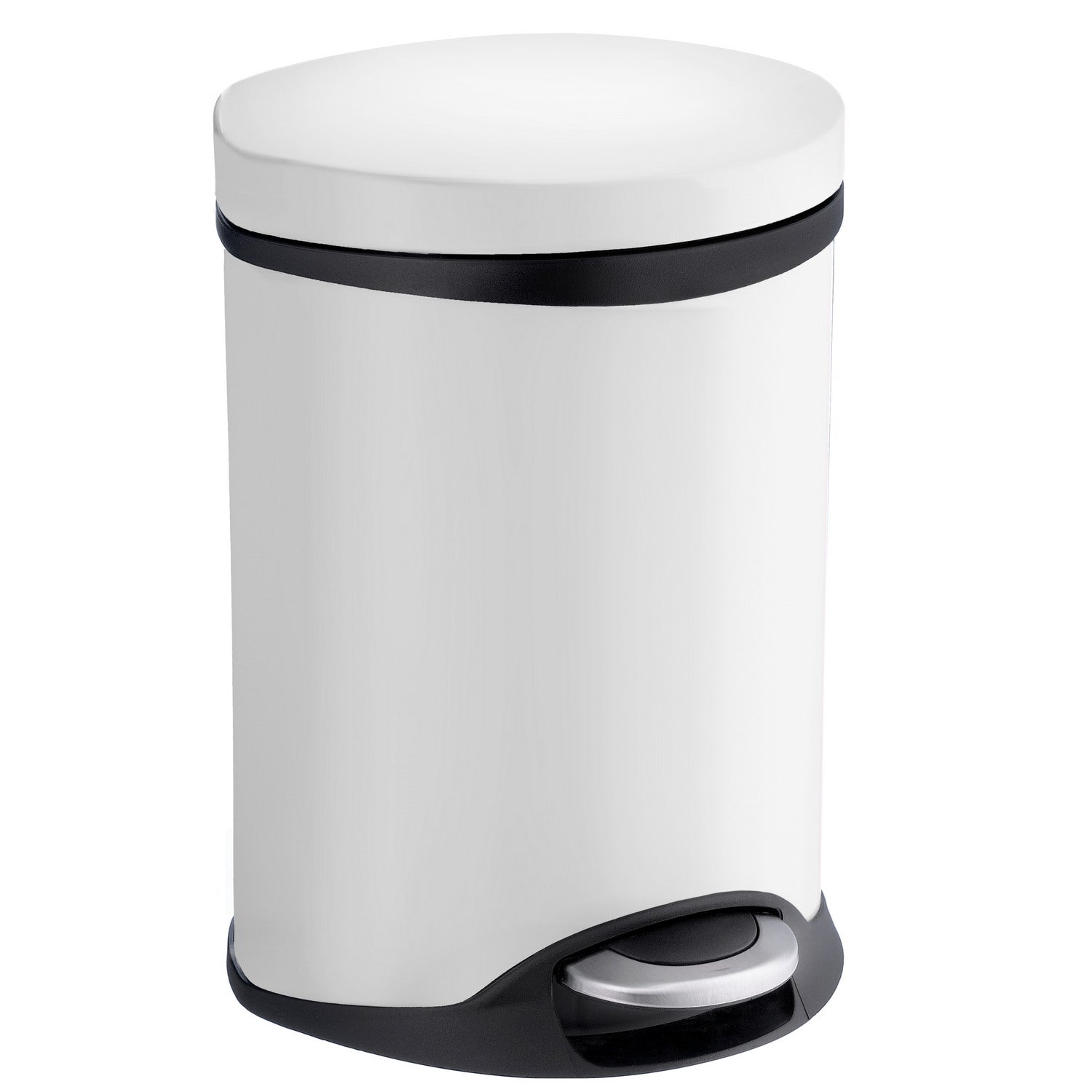 FK662 Smedbo Outline 6 Litre White Soft Close Pedal Bin
