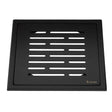 Smedbo Outline Black Stainless Steel Floor Grating with Line Pattern