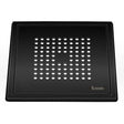 Smedbo Outline Black Stainless Steel Floor Grating with Square Pattern