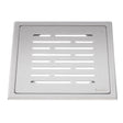 Smedbo Outline Brushed Stainless Steel Floor Grating with Line Pattern