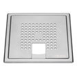 Smedbo Outline Brushed Stainless Steel Floor Grating with Square For Tub Pattern live