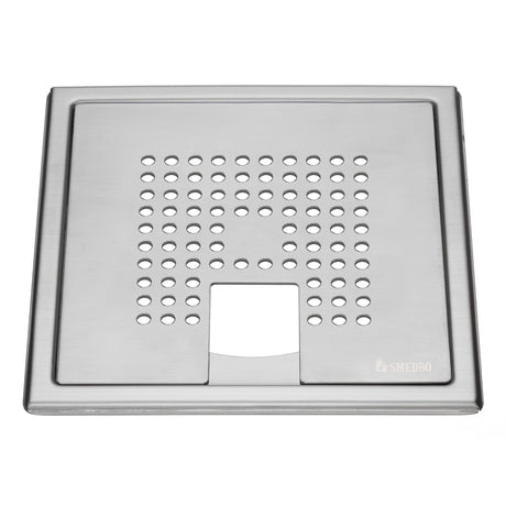 Smedbo Outline Brushed Stainless Steel Floor Grating with Square For Tub Pattern live