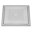 Smedbo Outline Brushed Stainless Steel Floor Grating with Square Pattern