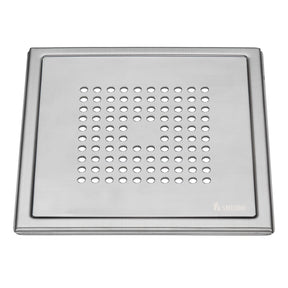 Smedbo Outline Brushed Stainless Steel Floor Grating with Square Pattern
