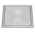 Smedbo Outline Brushed Stainless Steel Floor Grating with Star Pattern