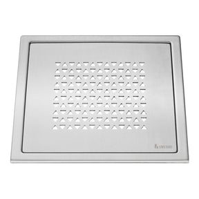 Smedbo Outline Brushed Stainless Steel Floor Grating with Triangle Pattern 1
