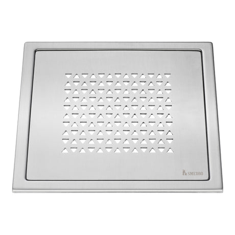 Smedbo Outline Brushed Stainless Steel Floor Grating with Triangle Pattern 1