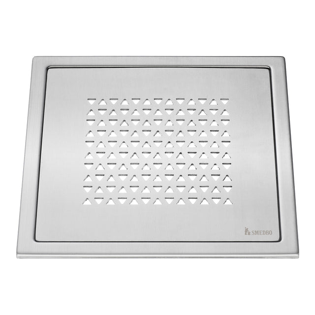 Smedbo Outline Brushed Stainless Steel Floor Grating with Triangle Pattern 1