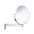 FK446 Smedbo Outline Chrome LED Shaving and Makeup Mirror