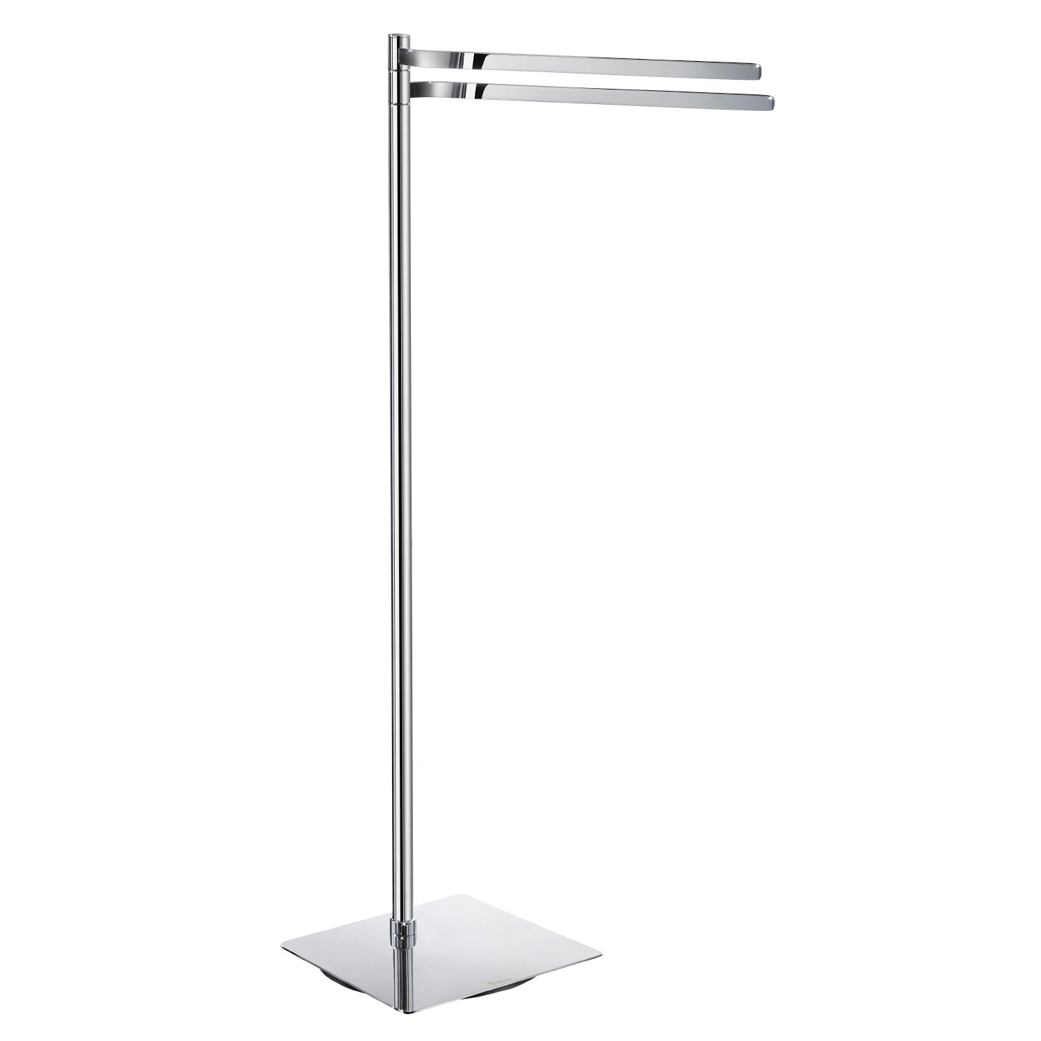 Smedbo Outline Freestanding Squared Double Towel Rail in Polished Chrome