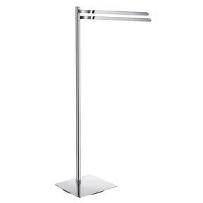 Smedbo Outline Freestanding Squared Double Towel Rail in Polished Chrome