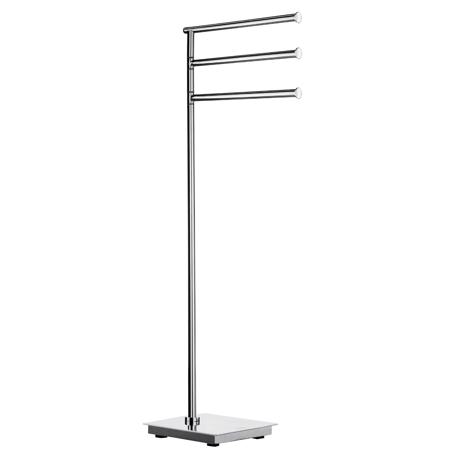 Smedbo Outline Freestanding Squared Triple Towel Rail in Polished Stainless Steel