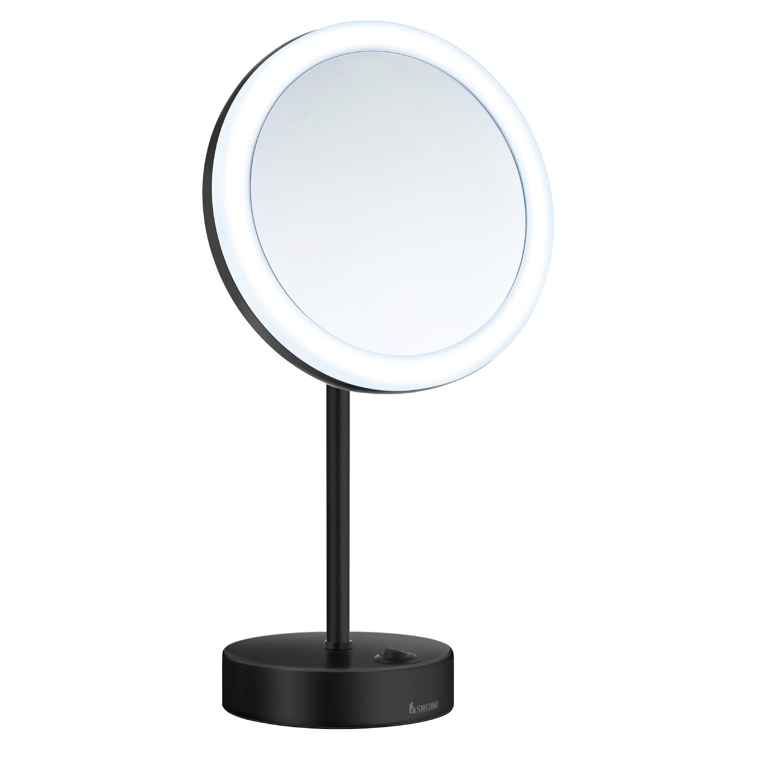 FK484EBP Smedbo Outline LED Black Shaving and Makeup Mirror