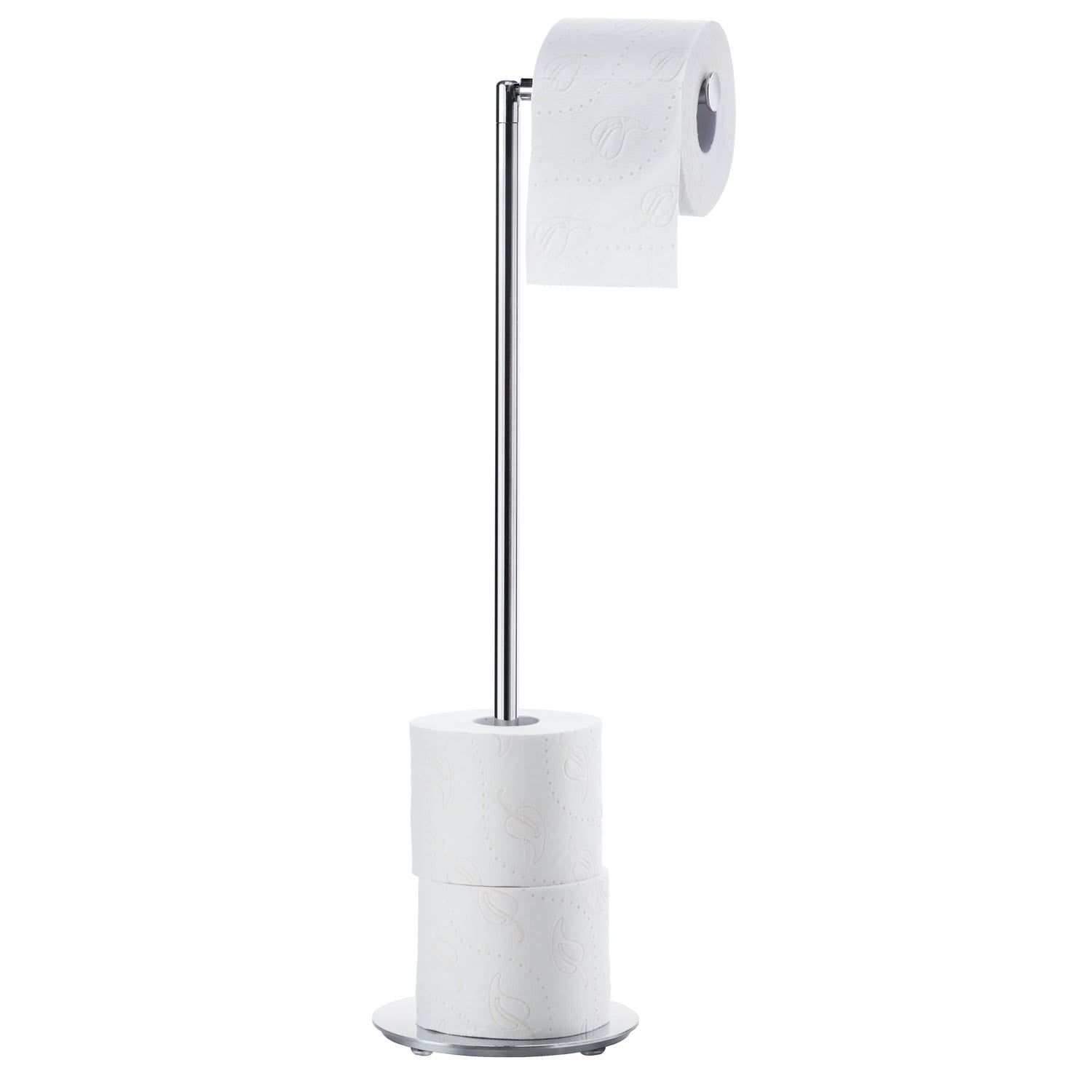Smedbo Outline Lite Round Base Spare Toilet Roll Holder in Polished Stainless Steel lifestyle 2