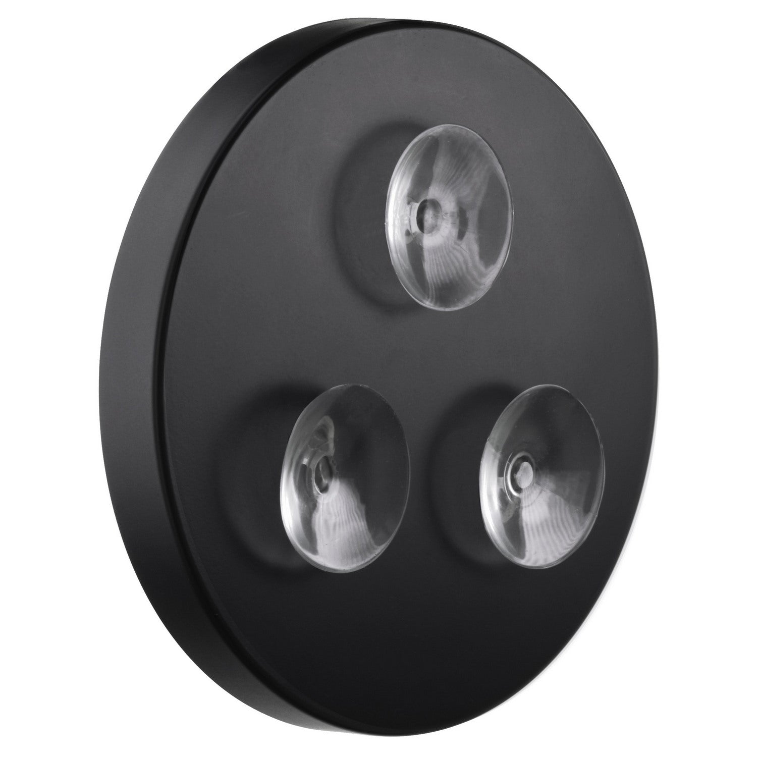 FB625 Smedbo Outline Matt Black LED Makeup Mirror with Suction Cups Rear View