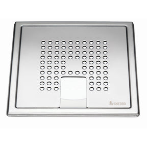 Smedbo Outline Polished Stainless Steel Floor Grating with Square For Tub Pattern