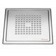 Smedbo Outline Polished Stainless Steel Floor Grating with Square Pattern