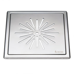 Smedbo Outline Polished Stainless Steel Floor Grating with Star Pattern