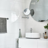 Smedbo Outline Swing Arm 7x Shaving and Make Up Mirror in Polished Chrome lifestyle
