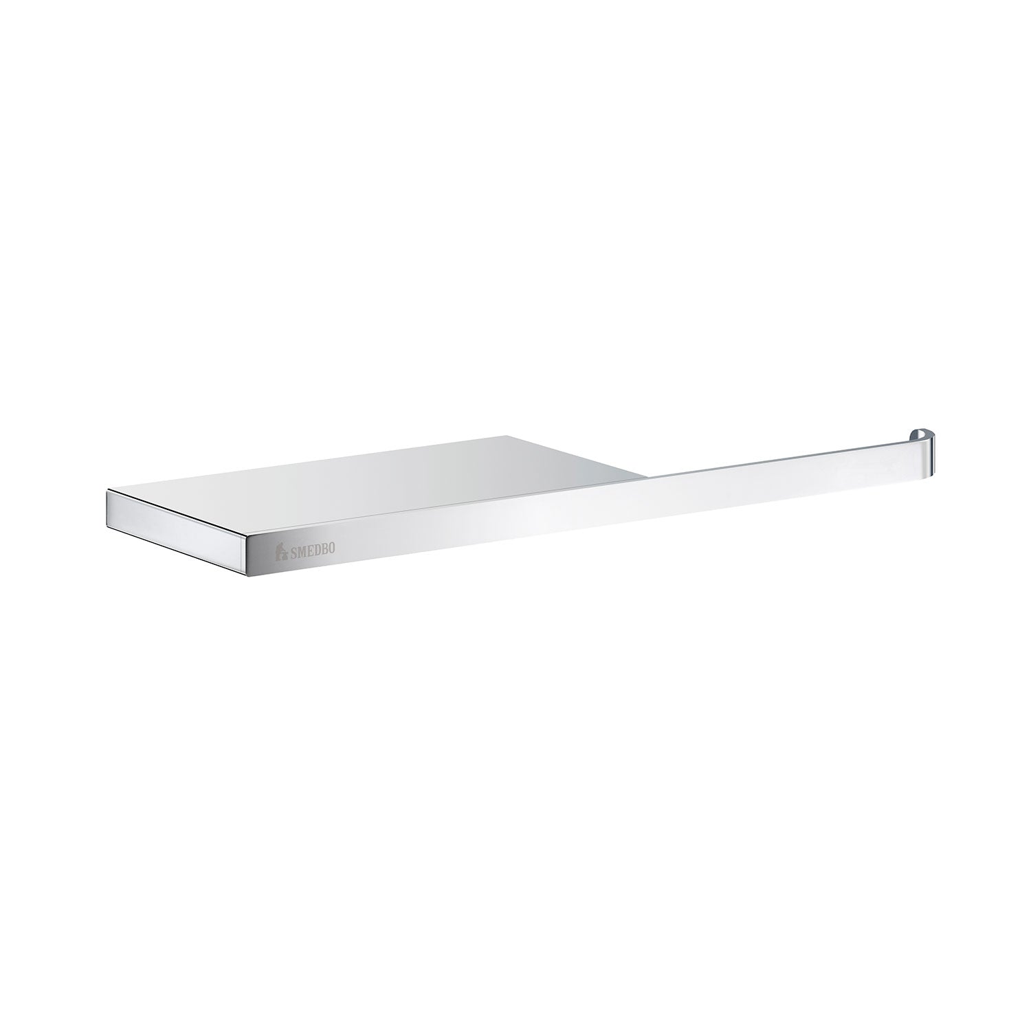 Smedbo Outline Toilet Roll Holder with Shelf in Polished Chrome