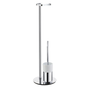 Smedbo Outline Toilet Roll Holder with Toilet Brush and Porcelain Container