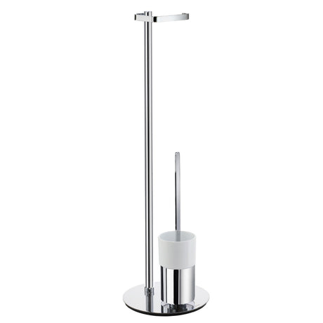 Smedbo Outline Toilet Roll Holder with Toilet Brush and Porcelain Container