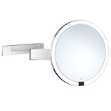 Smedbo Outline Wall Mounted Rounded LED Make Up Mirror In Polished Chrome 