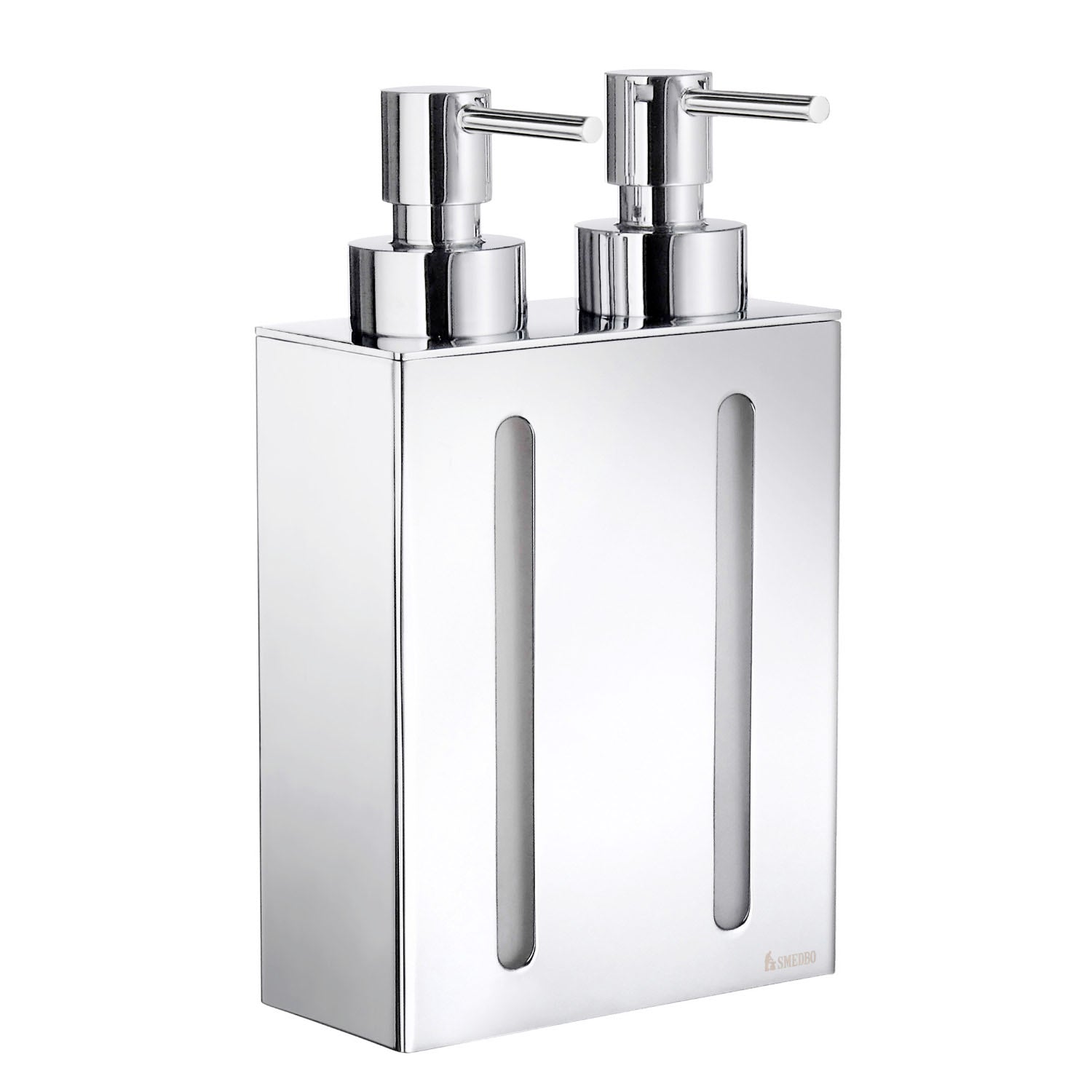 Smedbo Outline Wall Mounted Soap Dispenser 2 Containers in Polished Chrome