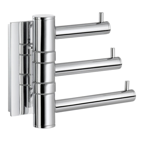 ZK327 Smedbo Pool Chrome Swing Arm Triple Hook