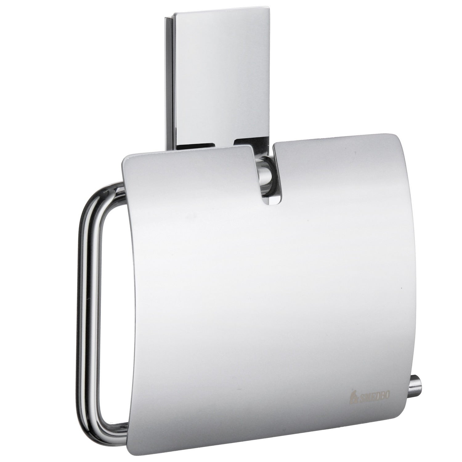 ZK3414 Smedbo Pool Polished Chrome Toilet Roll Holder with Cover