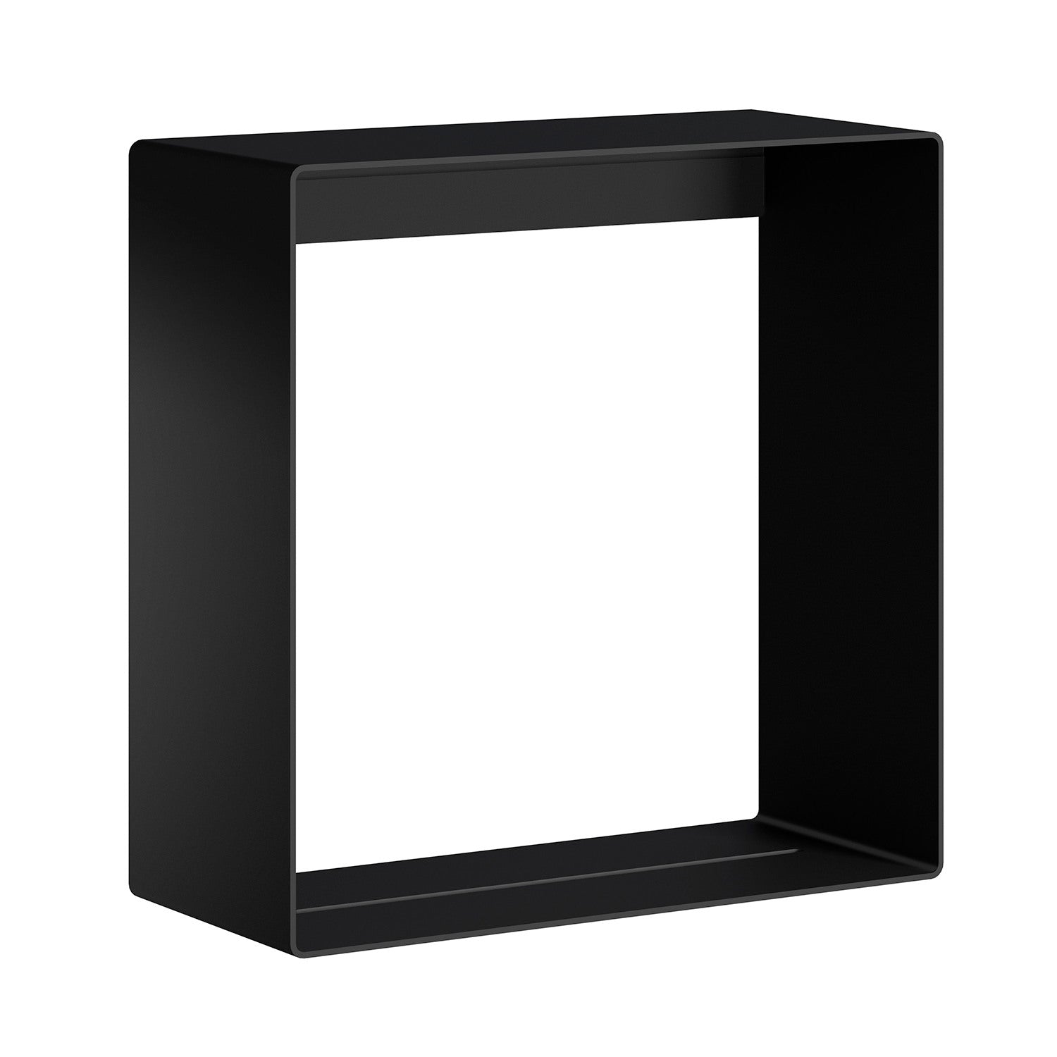 DB5021 Smedbo Sideline Black Cube Shower Shelf Back View Cut Out