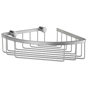 DS2021 Smedbo Sideline Brushed Chrome Corner Shower Basket