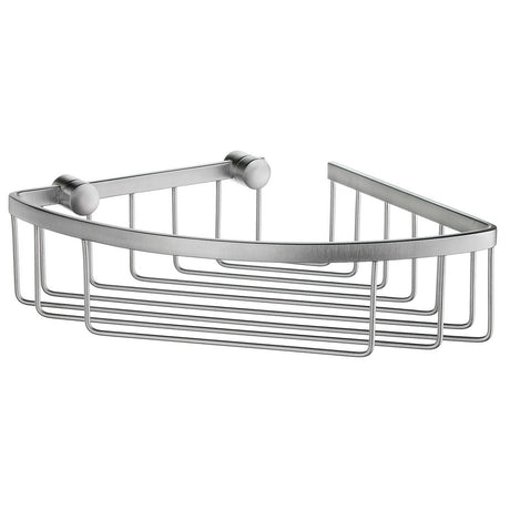 DS2021 Smedbo Sideline Brushed Chrome Corner Shower Basket
