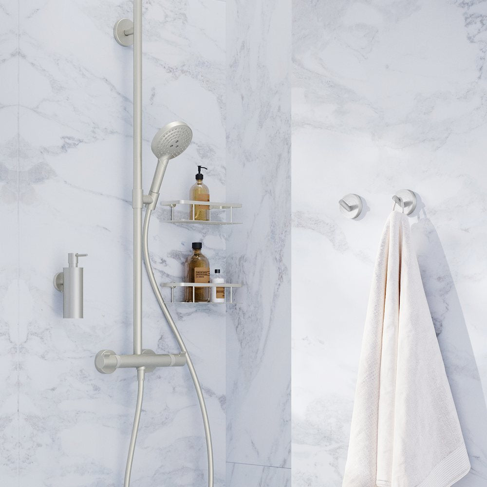 D3001N Smedbo Sideline Brushed Nickel Shower Basket Lifestyle